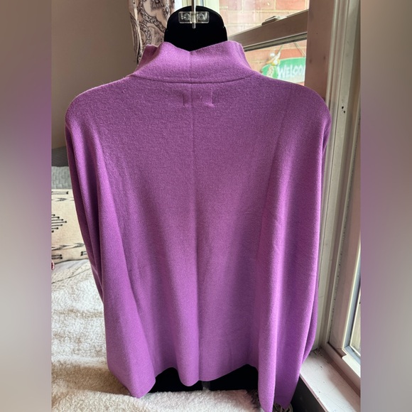 Lou Grey Purple Mock Neck Sweater - Size S - Picture 2 of 4